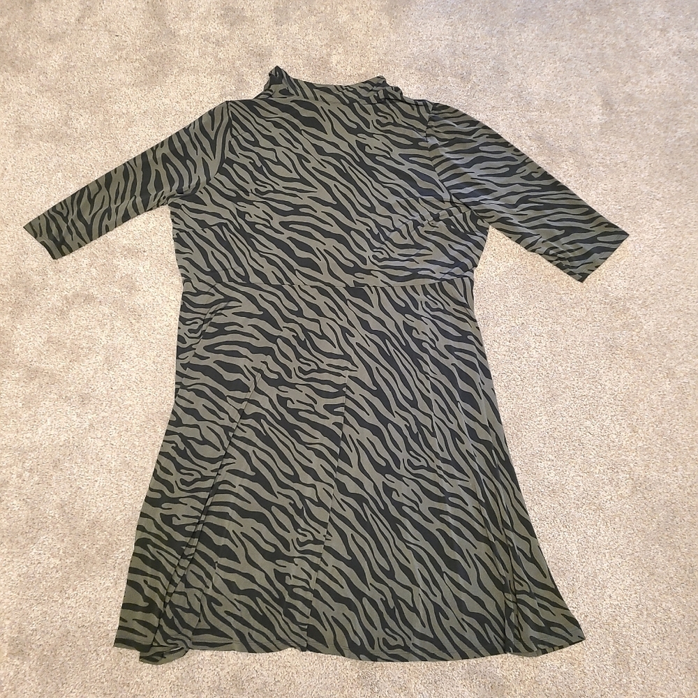 ELOQUII Elements Zebra Print Fit and Flare Dress - Picture 4 of 15